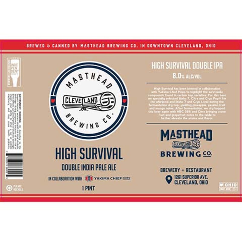 Masthead High Survival DIPA 16OZ SINGLE CAN