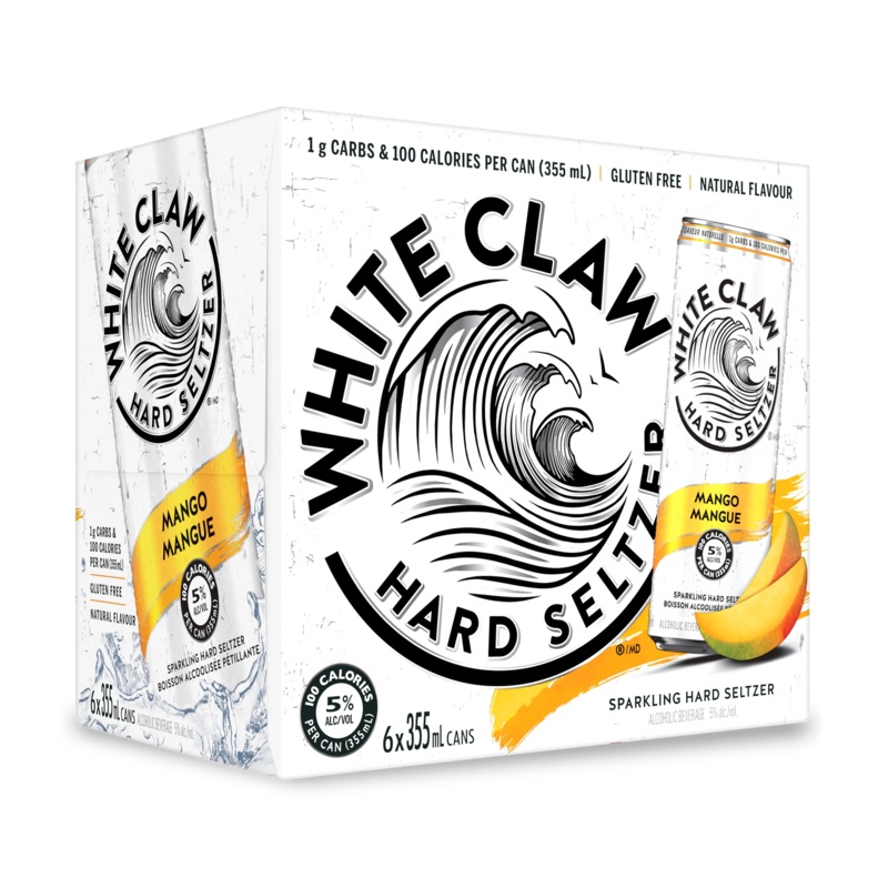 WHITE CLAW HARD SELTZER MANGO 355ML 6PK CAN @ MacTaggart Ridge [1022896] 2130 ml