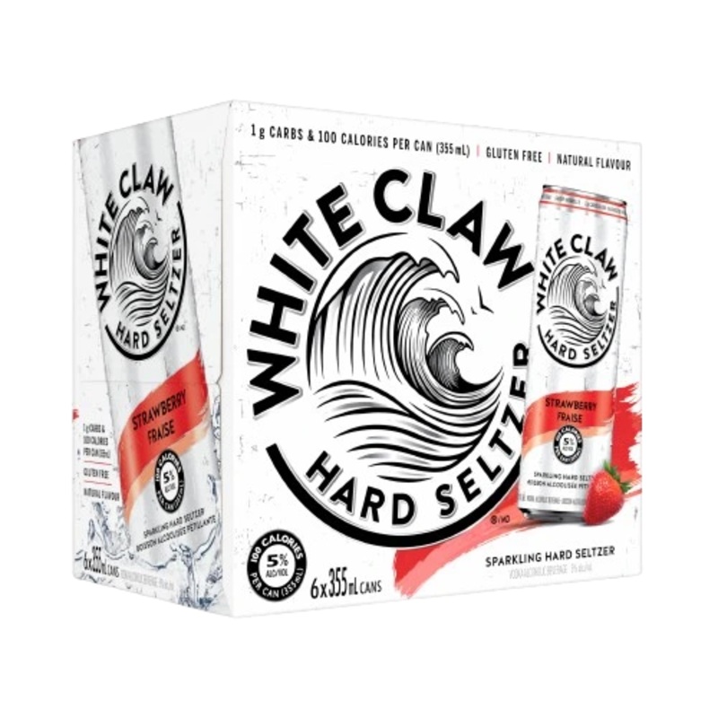 WHITE CLAW HARD SELTZER STRAWBERRY 355ML 6PK CAN @ Emerald Hills [1052144] 2130 ml