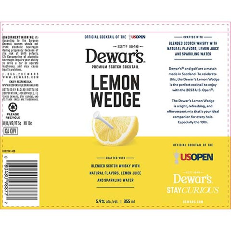 Dewar’s Lemon Wedge 355ML BTL