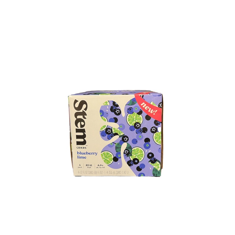 Stem Cider Blueberry Lime 4 Pack Cans