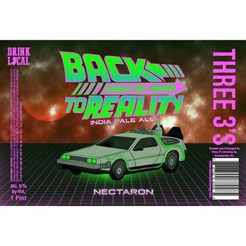 Three 3’s DDH Back To Reality Nectaron IPA 16OZ SINGLE CAN
