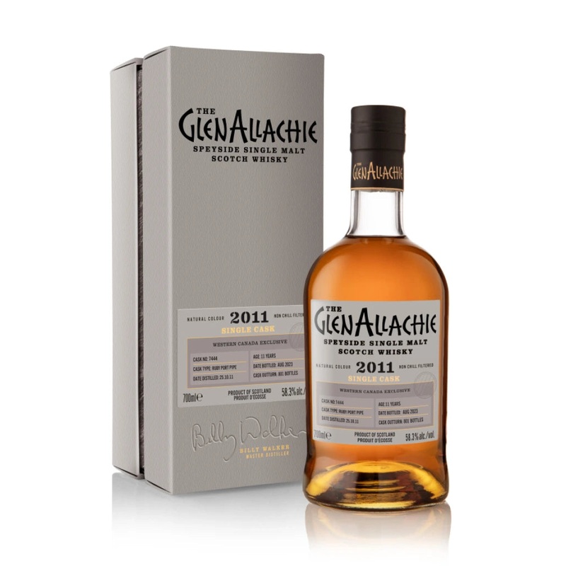 GLENALLACHIE 2011 CASK #7444 RUBY PORT PIPE SCOTCH 700ML @ Red Deer [1057083] 700 ml