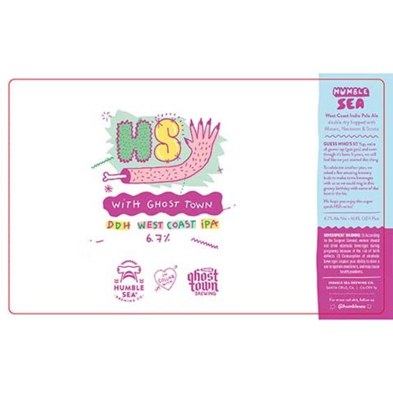 Humble Sea with Ghost Town DDH West Coast IPA 16OZ SINGLE CAN