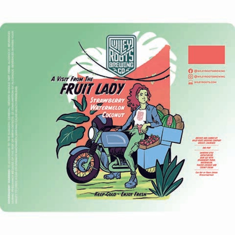 Wiley Roots A Visit From The Fruit Lady Strawberry Watermelon Coconut 16OZ SINGLE CAN