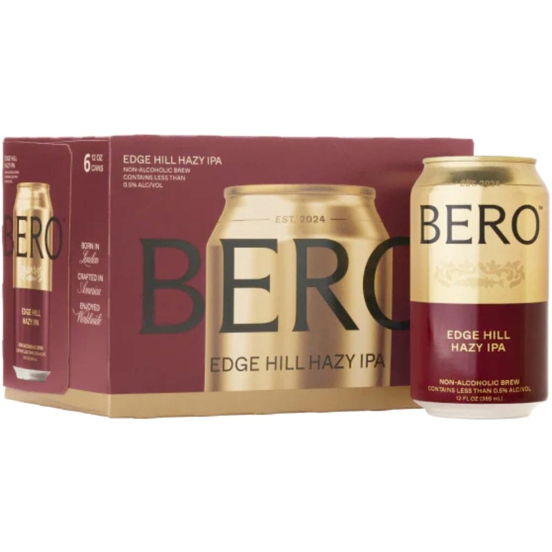 Bero Edge Hill Hazy IPA 6pk By Tom Holland – Non-Alcoholic Beer