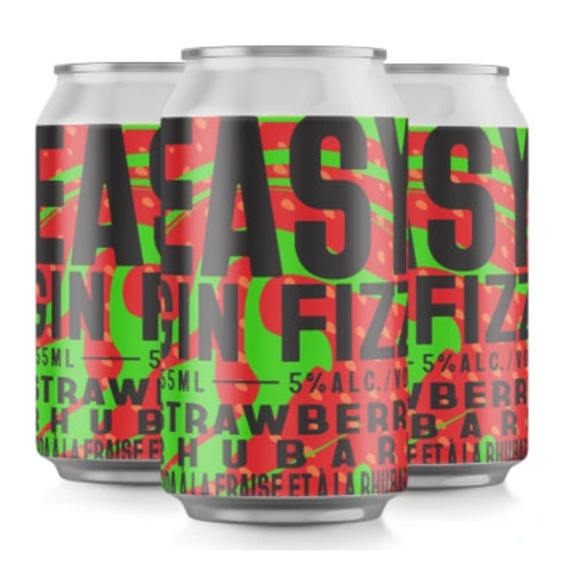 EASY GIN FIZZ STRAWBERRY RHUBARB 355ML 4PK CAN @ Southgate [1056671] 1420 ml