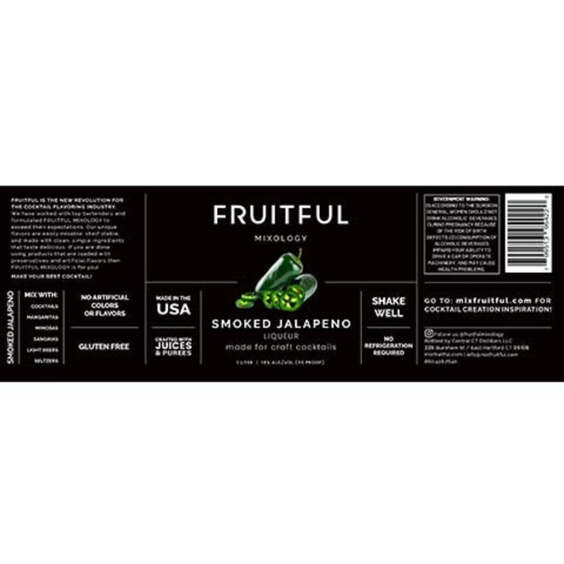 Fruitful Mixology Smoked Jalapeno Fruit Liqueur 1L BTL