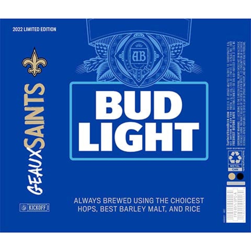 Bud Light Geaux Saints 12OZ SINGLE CAN