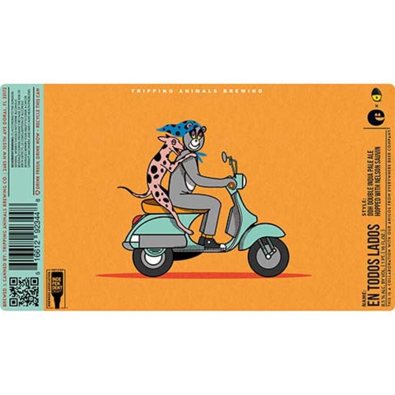 Tripping Animals En Todos Lados DIPA 16OZ SINGLE CAN