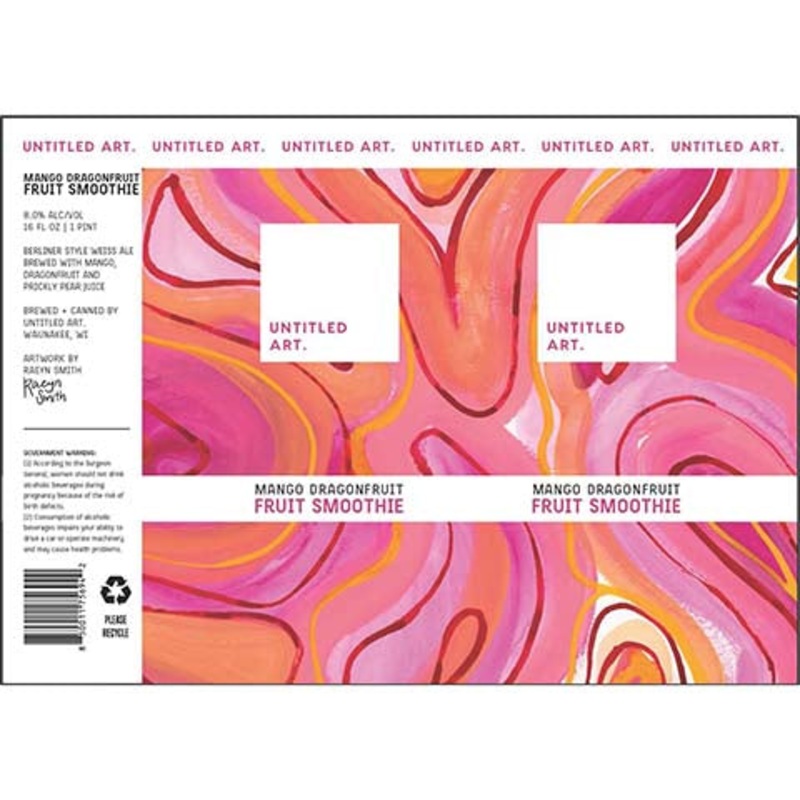 Untitled Art Mango Dragonfruit Fruit Smoothie Berliner Weisse Ale 16OZ SINGLE CAN