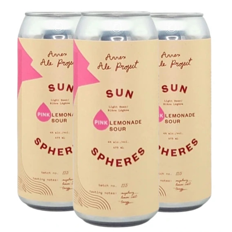 ANNEX SUN SPHERES PINK LEMONADE SOUR 473ML 4PK CAN @ Township [1038541] 1892 ml