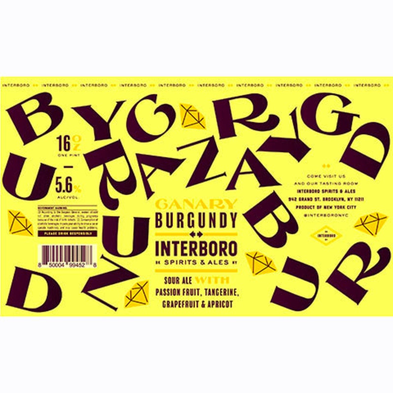 Interboro Ganary Burgundy Sour Ale 16OZ SINGLE CAN
