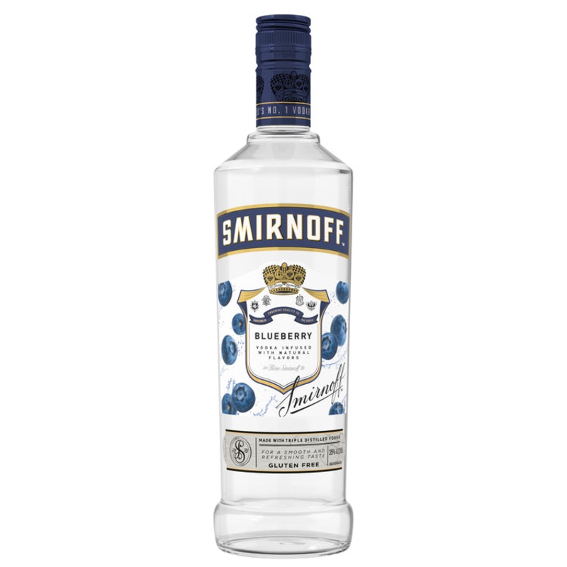 SMIRNOFF BLUEBERRY FLAVORED VODKA 70 750ML 750ML
