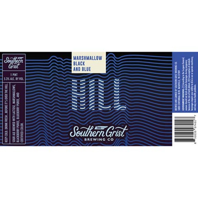 Southern Grist Marshmallow Black and Blue Hill Sour Ale 16OZ SINGLE CAN