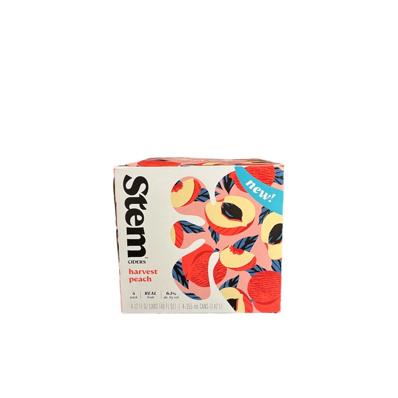 Stem Cider Harvest Peach 4 Pack Cans