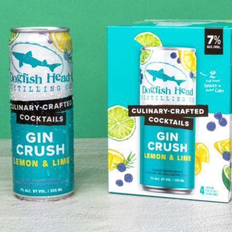 Cocktail Dogfish Head 4pk Gin Crush Lemon Lime