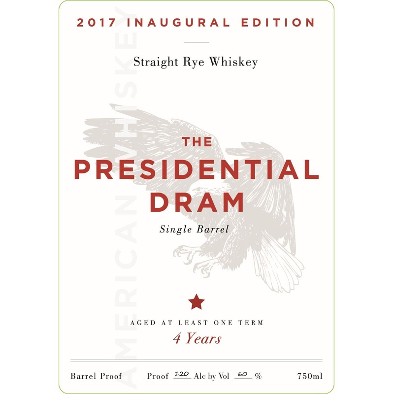 The Presidential Dram Straight Rye Whiskey Single Barrel Aged 4 Years