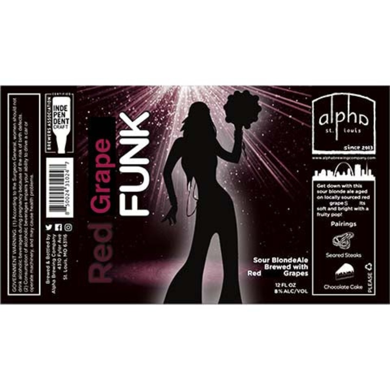 Alpha Red Grape Funk Sour Blonde Ale 12OZ SINGLE BTL