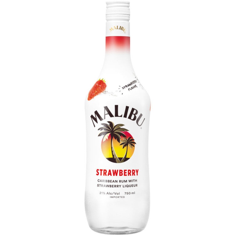 MALIBU STRAWBERRY FLAVORED RUM 42 750ML 750ML