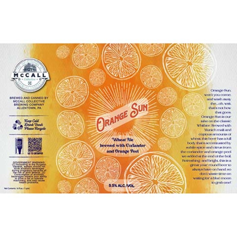 McCall Orange Sun Wheat 16OZ SINGLE CAN