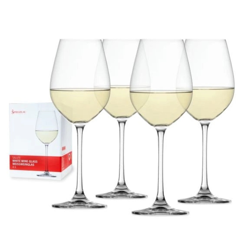 SPIEGELAU SALUTE WHITE GLASS 4PK @ Lethbridge [1022549] ml