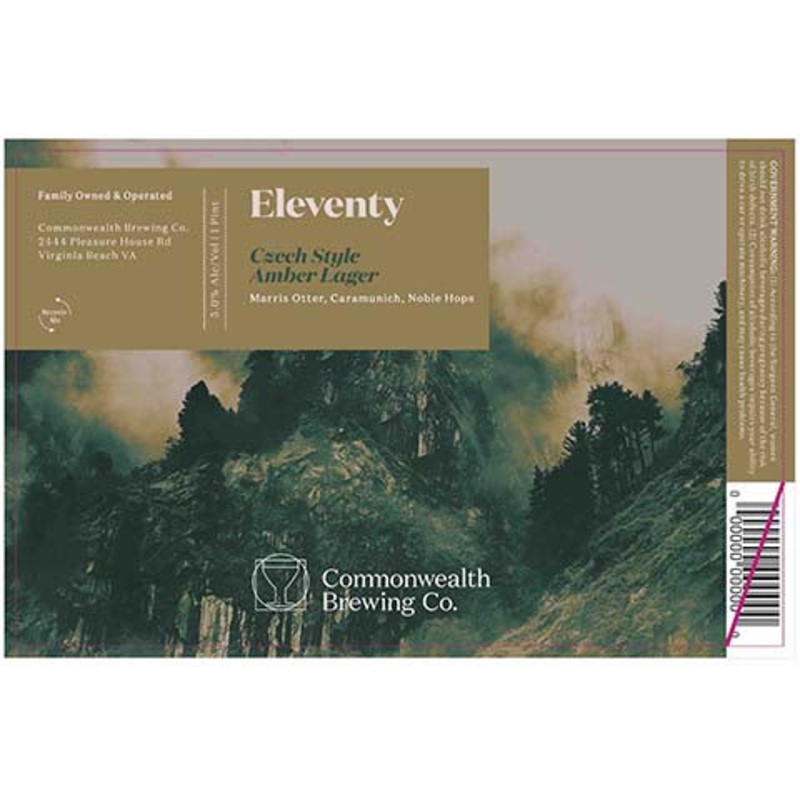 Commonwealth Eleventy Czech Amber Lager 16OZ SINGLE CAN