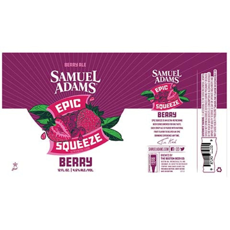 Samuel Adams Epic Squeeze Berry Ale 12OZ SINGLE BTL