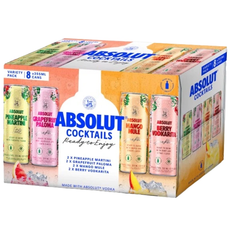 ABSOLUT COCKTAILS MIXER 355ML 8PK CAN @ Airdrie [1051388] 2840 ml