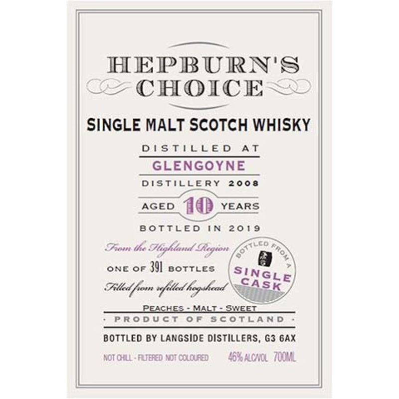Hepburn’s Choice/Glengoyne Single Malt Scotch Whisky 700ML BTL