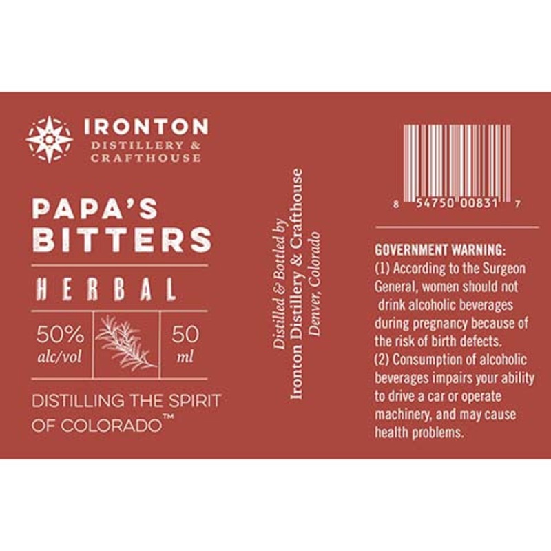 Ironton Papa’s Herbal Bitters 50ML BTL