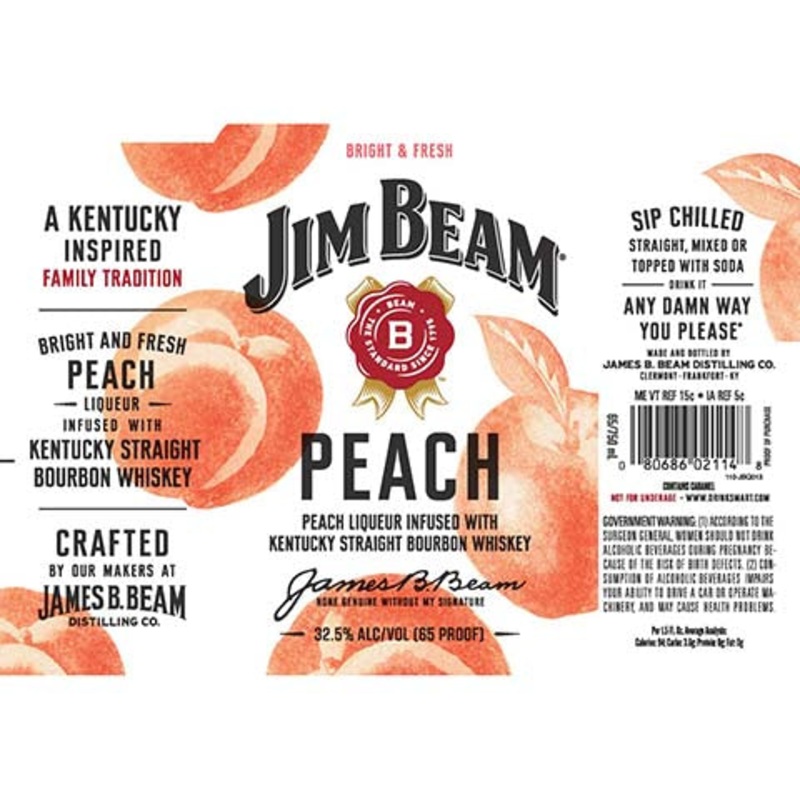 Jim Beam Peach Liqueur 750ML BTL