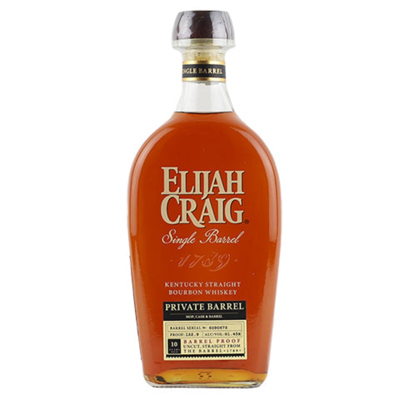 Elijah Craig 10yr Single Barrel Straight Bourbon Whiskey (Barrel Proof) 750ML BTL