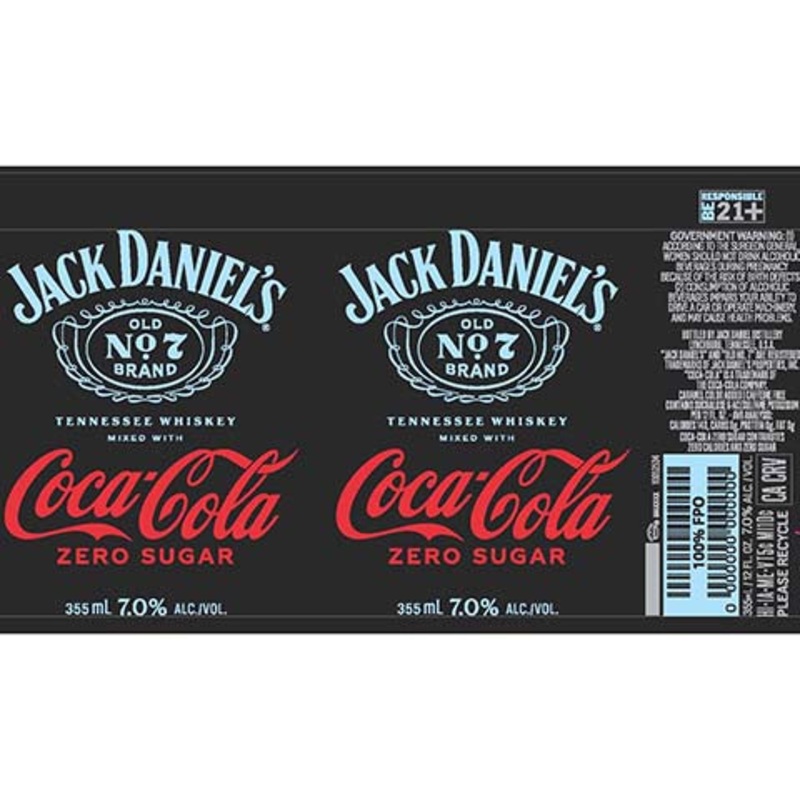 Jack Daniel’s Coca Cola Zero Sugar 12OZ SINGLE CAN