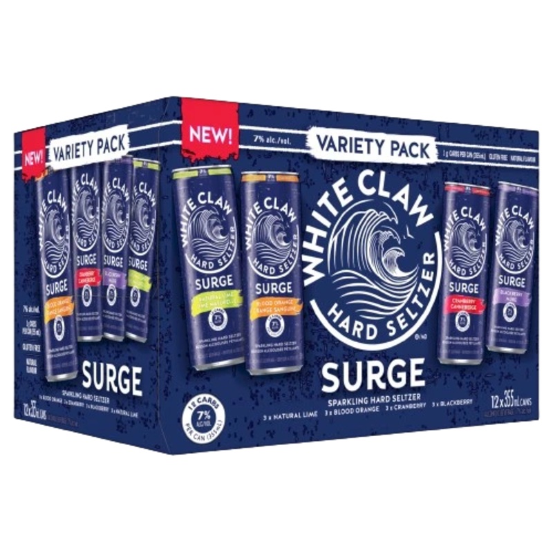 WHITE CLAW HARD SELTZER SURGE MIXER 355ML 12PK CAN @ Southgate [1042348] 4260 ml