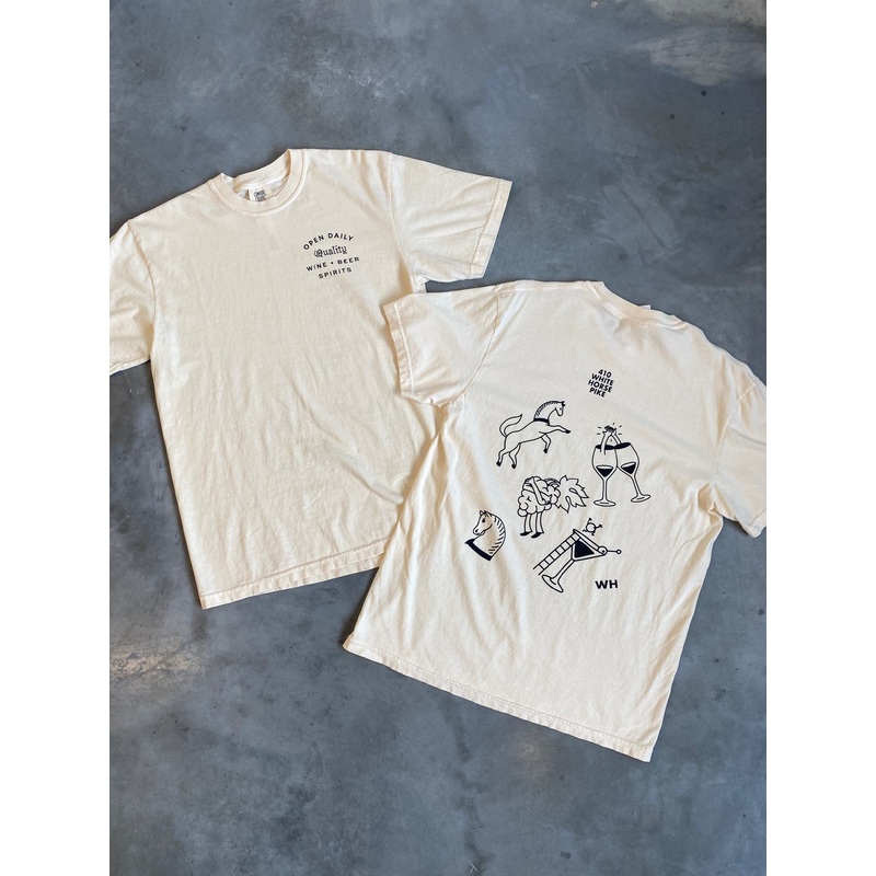 Open Daily Tee – Ivory Small