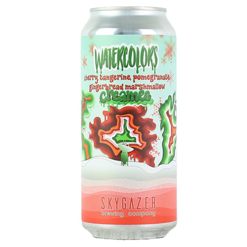 Skygazer Watercolors Christmas Creamee Sour (cherry, tangerine, pomegranate, gingerbread marshmallow) 16OZ SINGLE CAN