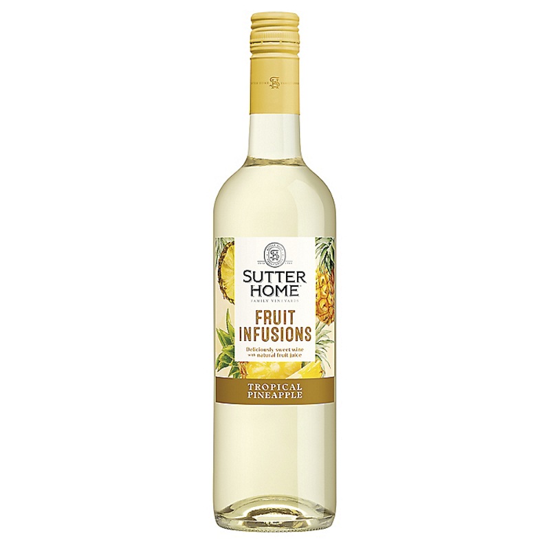 SUTTER HOME FRUIT INFUSIONS TROPICAL PINEAPPLE FLAVORED WINE 750ML 750ML