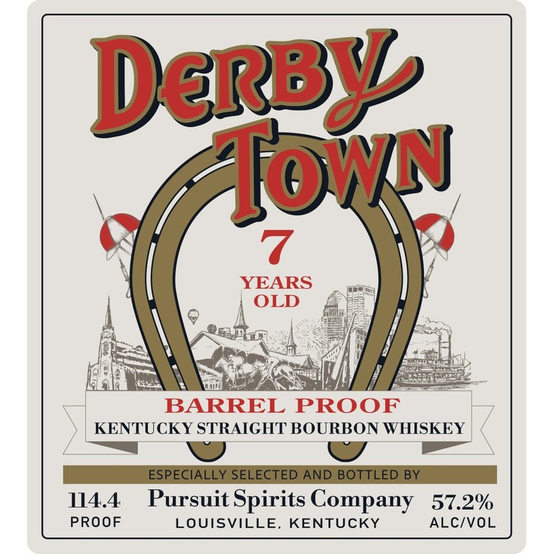 Derby Town 7-Year-Old Barrel Proof Kentucky Straight Bourbon Whiskey 375ml