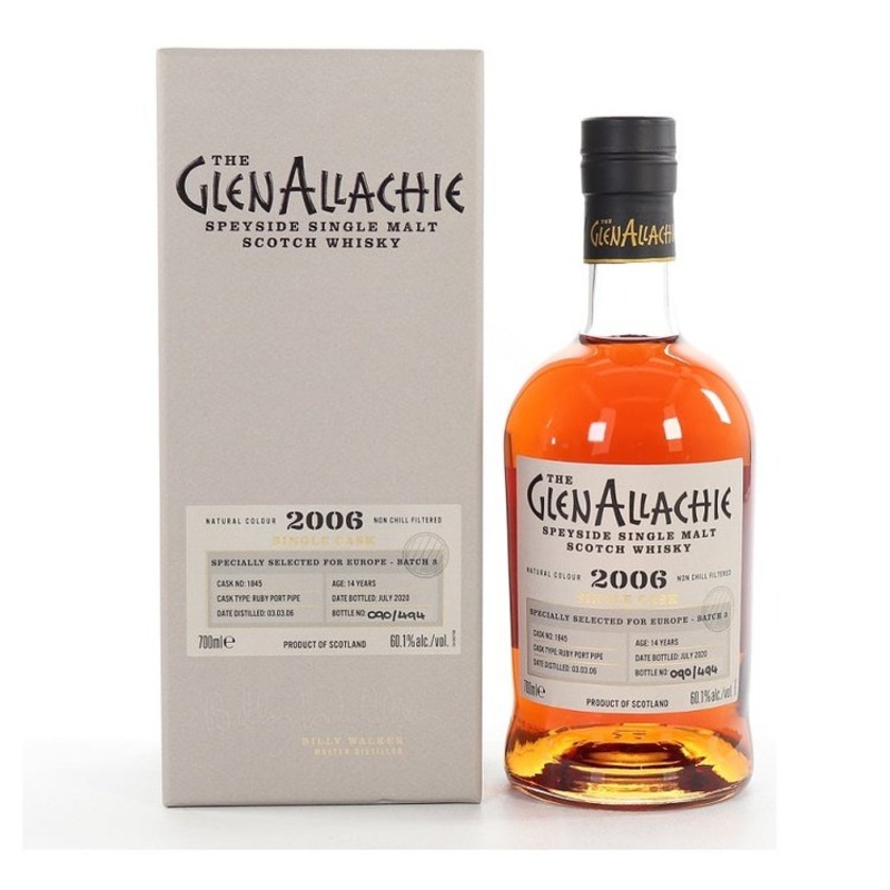 The GlenAllachie 14 Year Old 2006 Single Cask Ruby Port Pipe Speyside Single Malt Scotch Whisky 750ML BTL