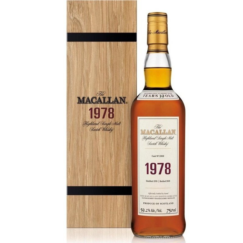 The Macallan 39 Year Old 1978 Cask No. 13810 Fine & Rare Highland Single Malt Scotch Whisky 750ML BTL