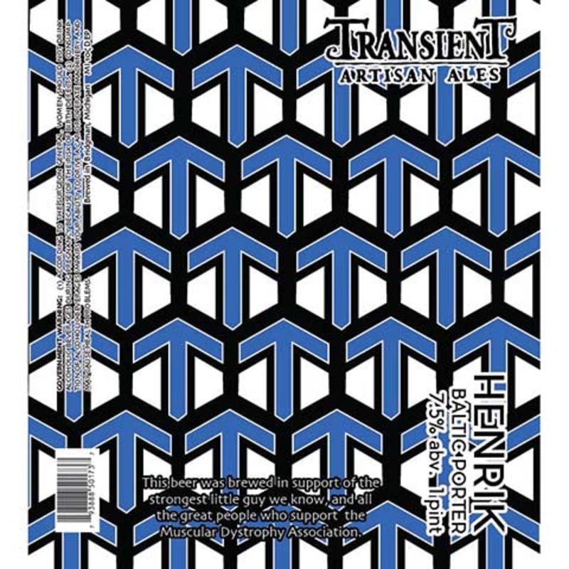 Transient Artisan Ales Henrik Baltic Porter 16OZ SINGLE CAN
