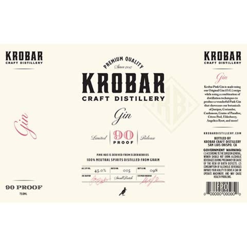 Krobar Pink Gin 750ML BTL