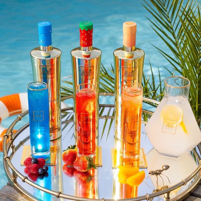 Au Vodka Juicy Peach 3 Bottle Combo Strawberry Burst Strawberry Burst