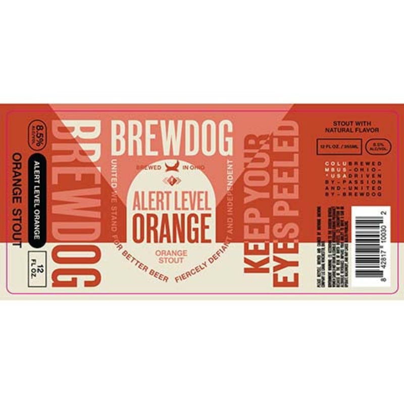 BrewDog Alert Level Orange Stout 12OZ SINGLE CAN