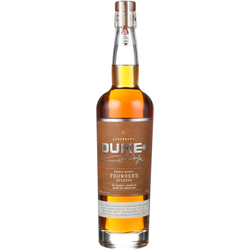 DUKE RYE WHISKEY DOUBLE BARREL FOUNDER’S RESERVE 98 750ML 750ML