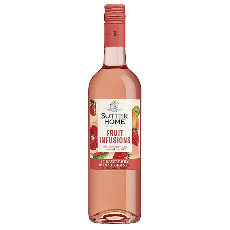 SUTTER HOME STRAWBERRY BLOOD ORANGE FLAVORED WINE FRUIT INFUSIONS 750ML 750ML