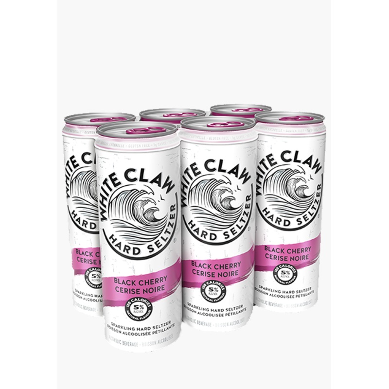 WHITE CLAW BLACK CHERRY 6 PACK