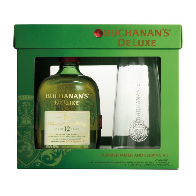 BUCHANAN’S BLENDED SCOTCH DELUXE 12 YR 80 W/ GLASS PITCHER 750ML 750ML