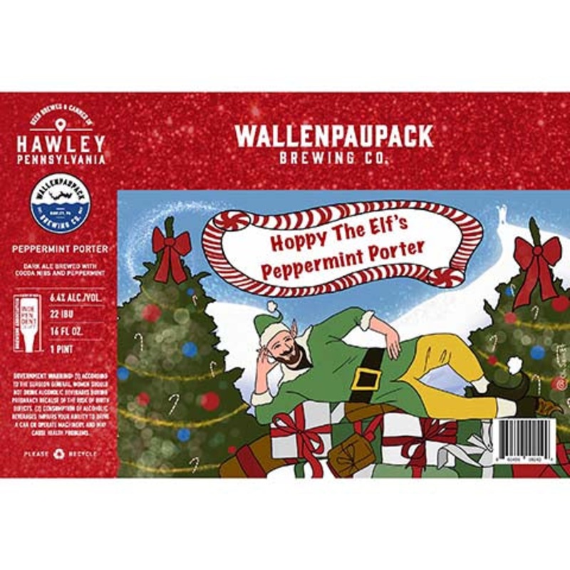 Wallenpaupack Hoppy The Elf’s Peppermint Porter 16OZ SINGLE CAN